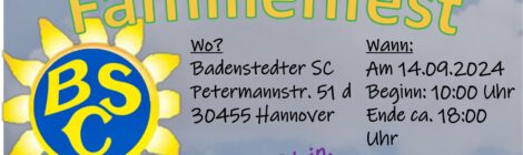 14. September: Sommer- und Familienfest beim BSC!